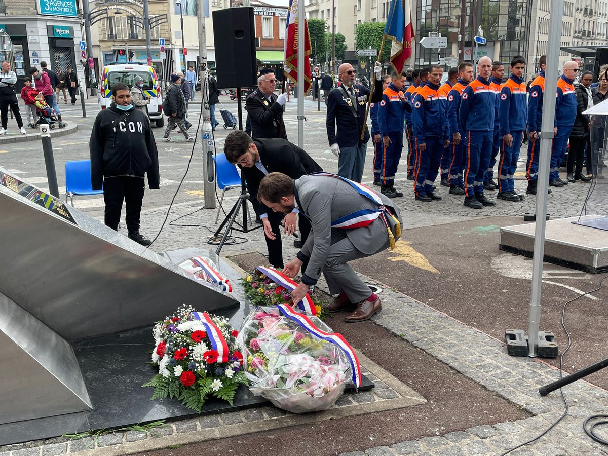 PatriceBessac's tweet image. À #Montreuil ce matin nous avons commémoré le 8 mai. 
77 ans après la capitulation de l’Allemagne Nazie, nous nous souvenons et rendons hommage à toutes celles et ceux morts pour la France et pour la Liberté.