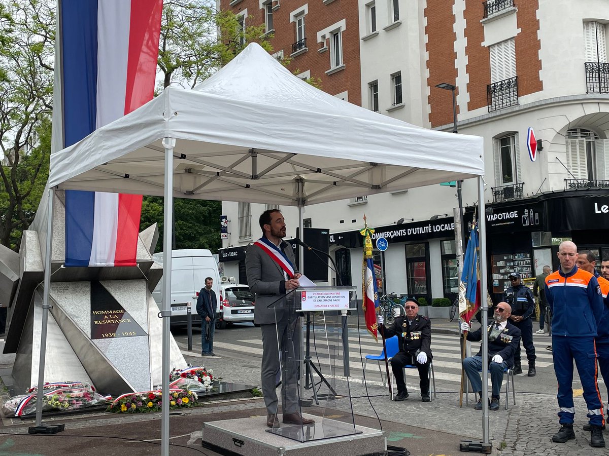 PatriceBessac's tweet image. À #Montreuil ce matin nous avons commémoré le 8 mai. 
77 ans après la capitulation de l’Allemagne Nazie, nous nous souvenons et rendons hommage à toutes celles et ceux morts pour la France et pour la Liberté.