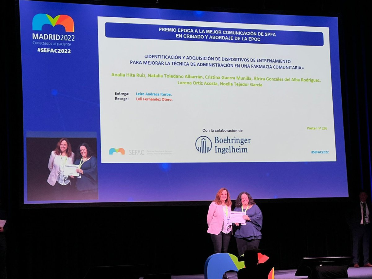 jjorgepoveda's tweet photo. ENHORABUENA a @ntejedorhotmail por los premios que han recibido sus grupos de trabajo sobre Comunicación de un TFG, y sobre SPFA de la EPOC en @Congreso_SEFAC @SEFAC_aldia #SEFAC2022 ! @RosaliaGozalo @paltozano @luisdepalacio @aguiros1 @ElisaGiraldoZ @BenaventDr @RX2006 @NtMcLcBc https://t.co/FatMdadRNL