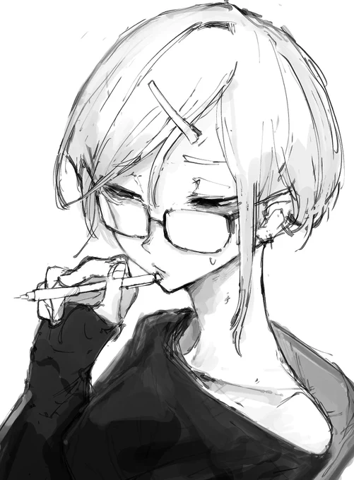 うちの女キャラに眼鏡かけてもらいました