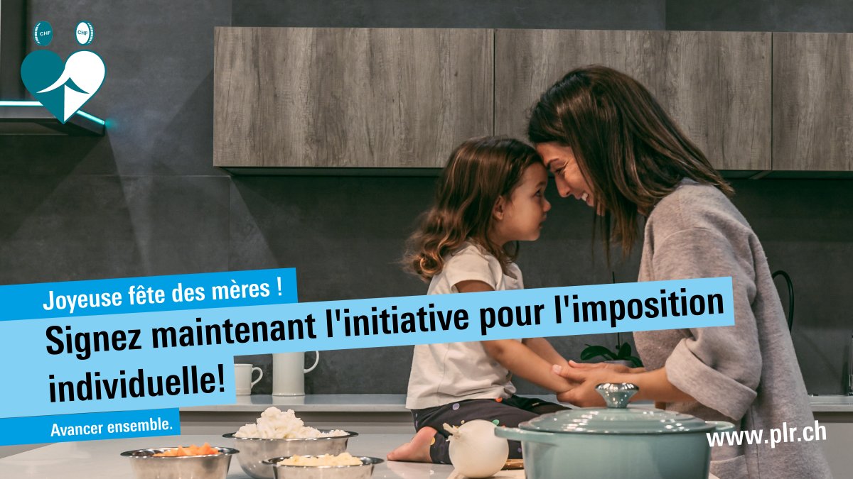 PLR_Suisse's tweet photo. Le PLR vous souhaite une joyeuse fête des mères ! 💐 À cette occasion, prenez le temps de signer et de faire signer l’initiative pour l’imposition individuelle. 🖋️https://t.co/nFXlSBsan7 Pour qu’aucune forme de vie commune ne soit pénalisée. #impositionindividuelle #fetedesmeres https://t.co/5OER9b4B6g