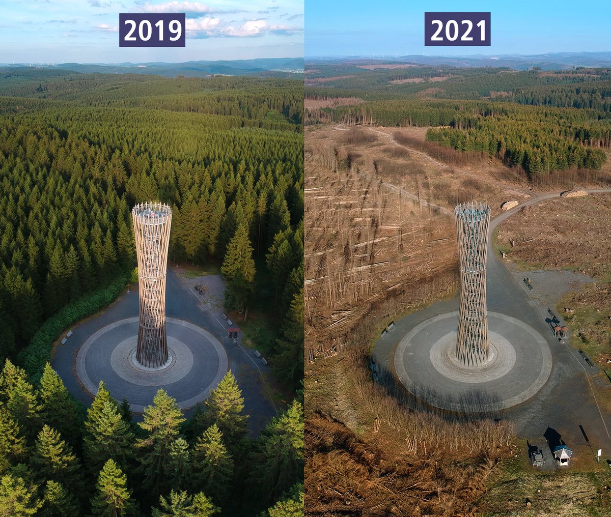 RobertBoni6's tweet photo. Das hier ist der Lörmecke Turm im Sauerland. Das Reich des Friedrich #Merz - aus der Partei, die den #Klimawandel anheizt indem sie bis 2038 Kohle abbaggern will und die 1.000m Regel für WEA verteidigt.
Am 15.5. #NieMehrCDU
Redet mit euren Freunden und Familien. Bitte https://t.co/cy1rYnCcxN