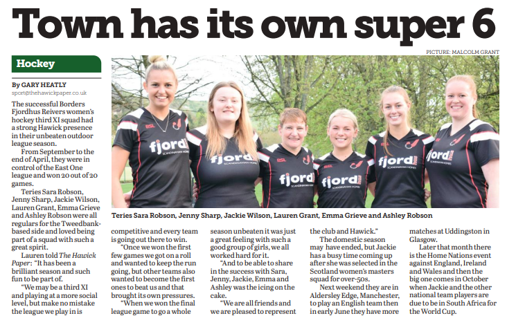 Gary Heatly (@g_hmedia) on Twitter photo The successful <a href="/FjordhusReivers/">Fjordhus Reivers</a> women’s hockey third XI squad had a strong Hawick presence in it throughout their recently completed unbeaten outdoor league season - more in the most recent <a href="/TheHawickPaper/">The Hawick Paper</a> The successful <a href="/FjordhusReivers/">Fjordhus Reivers</a> women’s hockey third XI squad had a strong Hawick presence in it throughout their recently completed unbeaten outdoor league season - more in the most recent <a href="/TheHawickPaper/">The Hawick Paper</a>