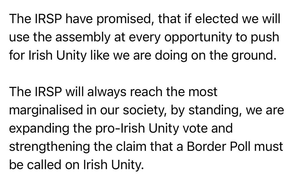 redoctoberirp's tweet image. The British SOS has just turned down the prospect of a Border Poll on #IrishUnity, saying the Nationalist electorate are not a majority.

The IRSP are correct again it seems. See Dan Murphy electoral communication from last week.

#YesForUnity