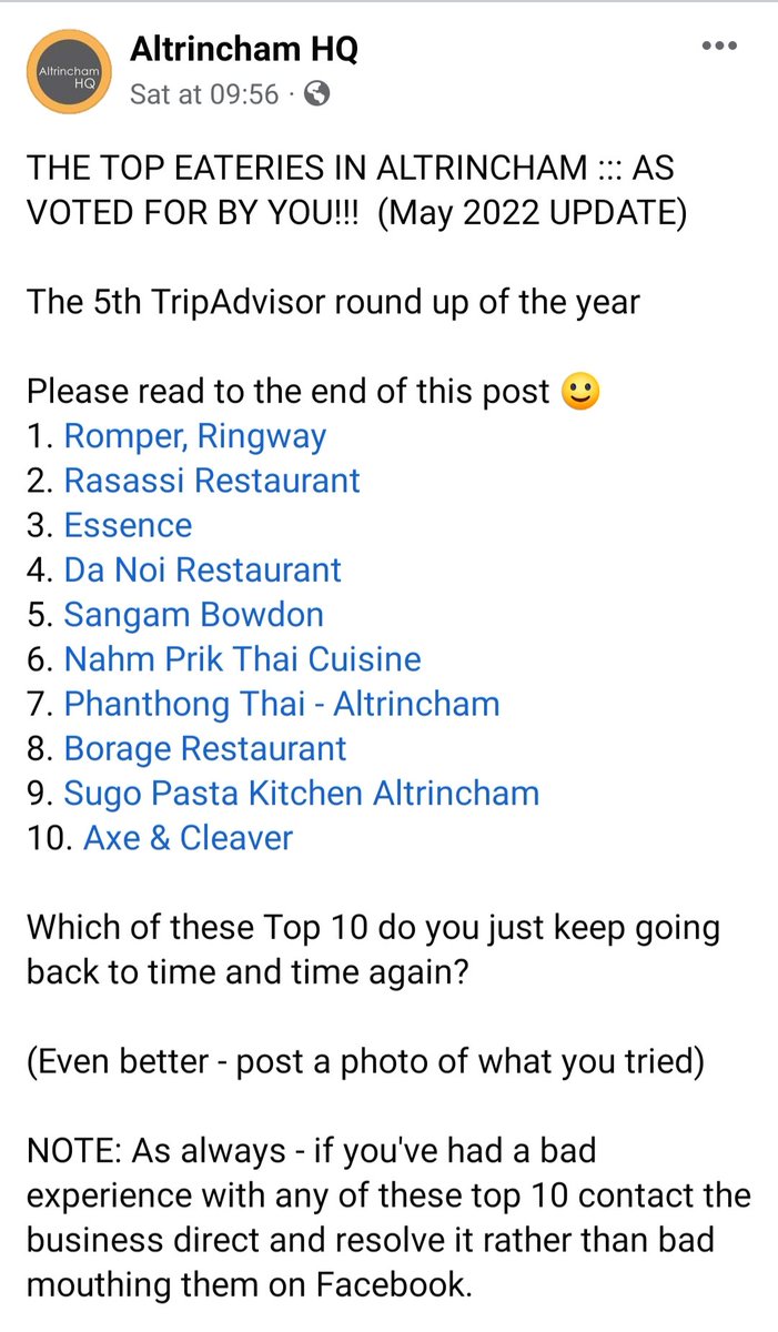 DaNoiItalian's tweet photo. ❤Top 5 in Altrincham ❤
Thanks to all our loyal customers for reviewing us and keeping us on top restaurants in Altrincham 🙏 https://t.co/QgnTSOu6D1