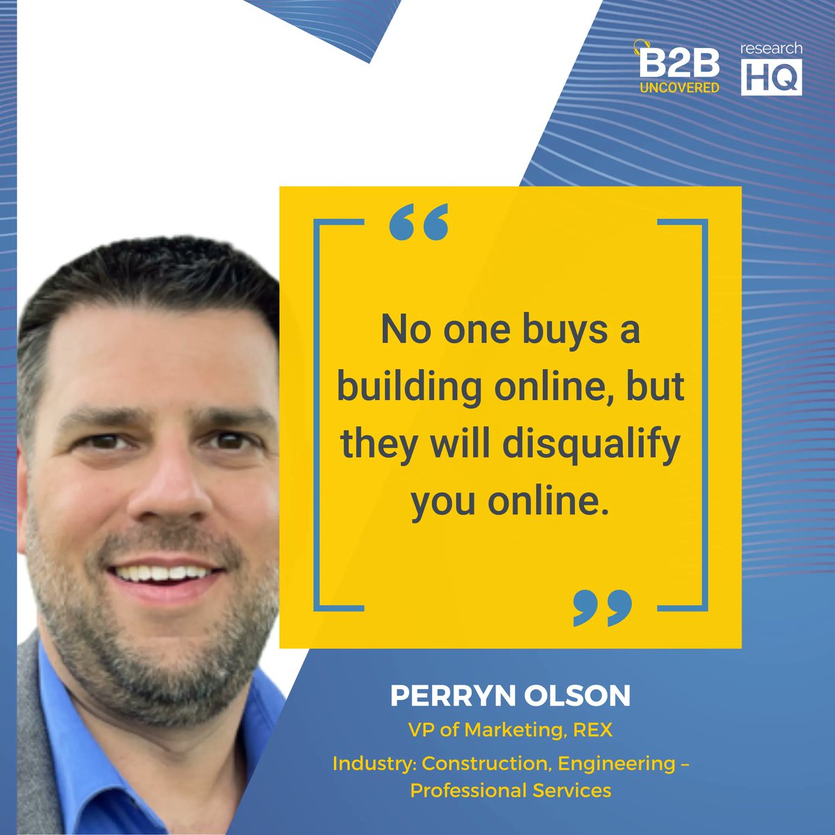 PaulTDenham's tweet photo. Buyers will disqualify your company way before they qualify you as a potential vendor/supplier.

@PerrynOlson, VP Marketing at https://t.co/64KM6WzT8S, about getting #ABM started in a small, medium-sized professional services business.

🎧https://t.co/xf3JJCQsPo #b2bmarketing https://t.co/r8hjzBmgvH