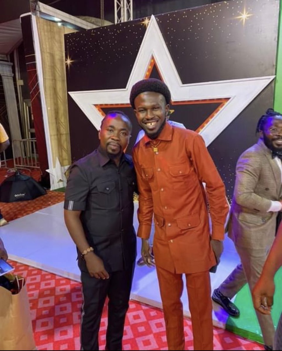 Vbuqsworld's tweet photo. Rapper & Poet @Psalm_one in shot with Ghana Rap Sofo @iamobrafour at the VGMAs #VGMA #VGMAonTV3 #VGMAs23 #VGMA2022 #HappyMothersDay2022
โขVbuqs World https://t.co/oByz1vKDka