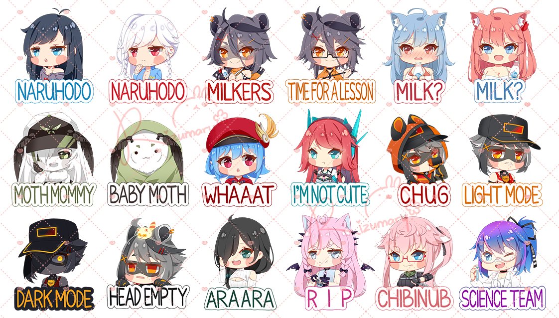 rizumary's tweet photo. Sticker commissions I did until last year 🎀
Thank you so much! ₍ᐢ.  ̫.ᐢ₎🌸

#Commission #Vtuber #VTuberEN #TwitchStreamers https://t.co/5sG40r4jML