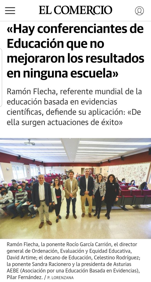 Asimilando lo escuchado y compartido ayer en las Jornadas por una Educación Basada en Evidencias de impacto social. Excelentes aportaciones de <a href="/RocioCarrion81/">Rocío García Carrión @rociocarrion.bsky.social</a> <a href="/R_Flecha/">Ramón Flecha</a> y @SandraRPRP así como las experiencias en centros educativos. Gracias <a href="/AsturiasAEBE/">Asturias AEBE</a> elcomercio.es/asturias/confe…