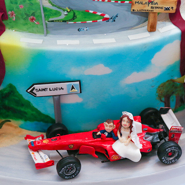 DellissimaCakes's tweet photo. Do you recognise which #Ferrari this is @SchumacherMick? @Charles_Leclerc
@Carlossainz55
We love @ScuderiaFerrari winning @F1. This couple celebrated with a handmade Ferrari on their #weddingcake! No internal supports  used! #sugarcraft #cakedecorating #F1 #Retford #Notts #cake https://t.co/QB7qfet7Ac