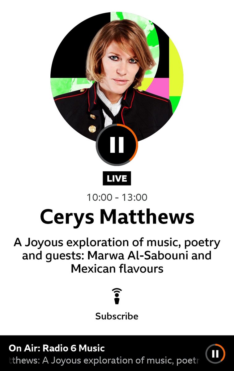 Welshcake73's tweet image. Really enjoying @cerysmatthews @BBC6MusicBot on this sunny Sunday morning! 🇲🇽
