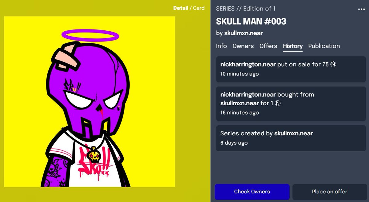 SKULLMVN_NFT's tweet photo. 🎉SOLD!🎉
Name : SKULL MAN #001-004
Collecter : @aaxxiivc 
Link : https://t.co/abns3iGztw

#SMG #NFT #NFTs #NFTCommunity #NFTartist #NFTProject #NEARnft #NFTTHAILAND #nearNFTs #NEARProtocol #PARASnft https://t.co/M6dHMxkjhR
