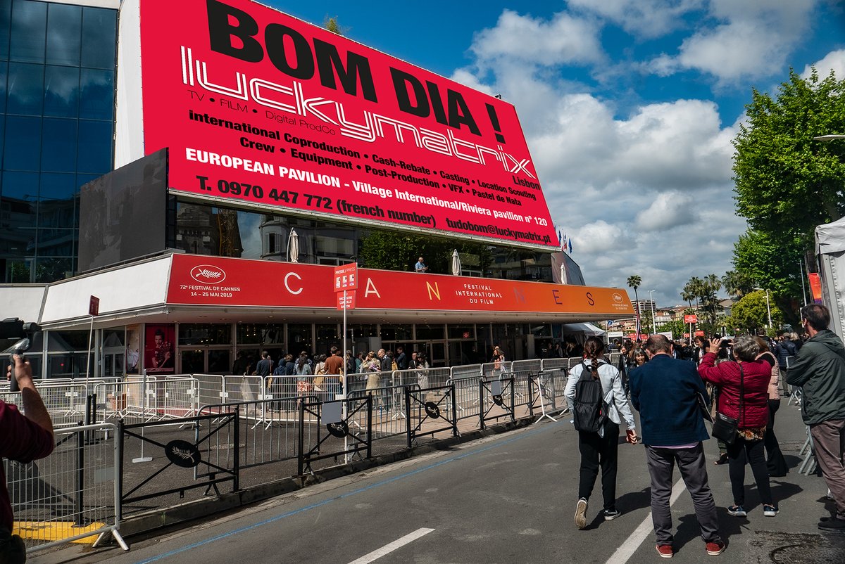 luckymatrixlda's tweet photo. Paint is still fresh but it does look pretty. Meet us @ Festival de Cannes 17-24 May at the European Pavilion. Our french landline is T. 0970 447 772.
#festivaldecannes #film #television #digital #coproduction #cashrebate #lisbon #portugal #luckymatrix https://t.co/jAS3pEb9iK
