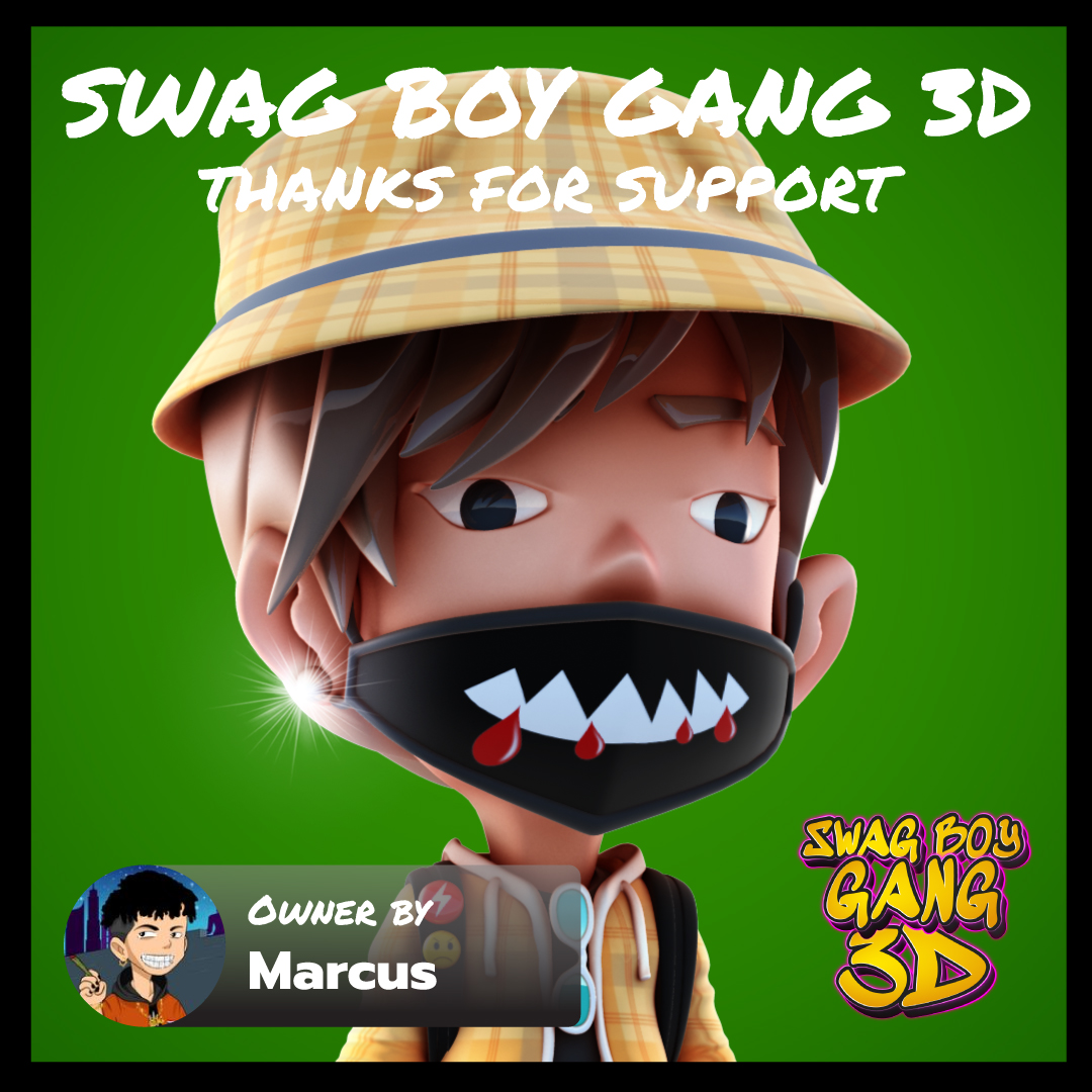 😎SWAG BOY GANG 3D😎
💸SWAG BOY GANG 3D #052 SOLD💸
Trader Card 2D - 3D WL
🔴Owner by  <a href="/CryptopianM/">✰MABKK✰🇹🇭🌟</a> 

❤️Thanks for support.  #SBG3D
#NFT #NFTs #NFTGiveaway #NFTCommunity #CRO #crofamily #NFTThaicommunity #NFTthai #NFTTHAILAND #NFTthaiartist #NFTtrend #NFTdrop