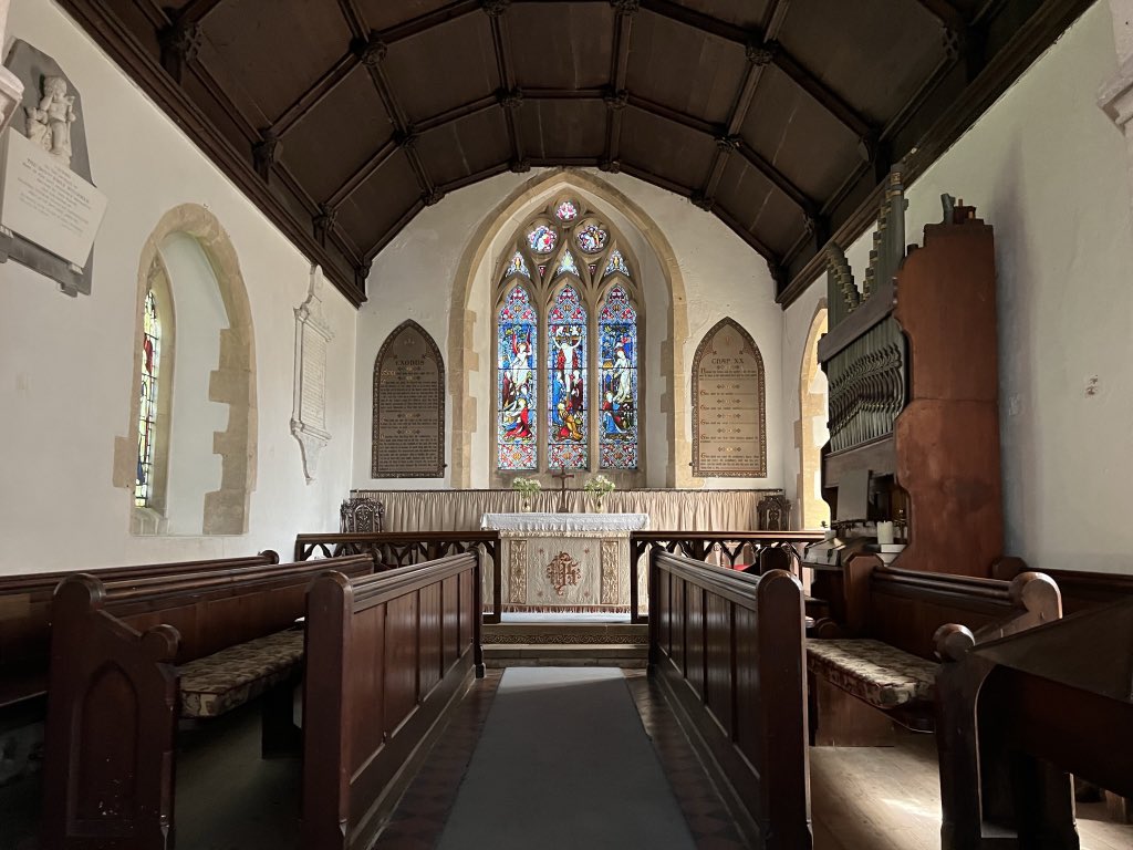AdleOpenDay's tweet photo. St Mary Magdalene church in #Adlestrop is a beautiful setting for the @Weybridge_MVC who are performing a charity concert on 11th June.  

The concert is raising funds for this lovely building and also the Red Cross Ukraine Crisis appeal. Please support this event if you can 💚 https://t.co/f2WtIWj9Bo