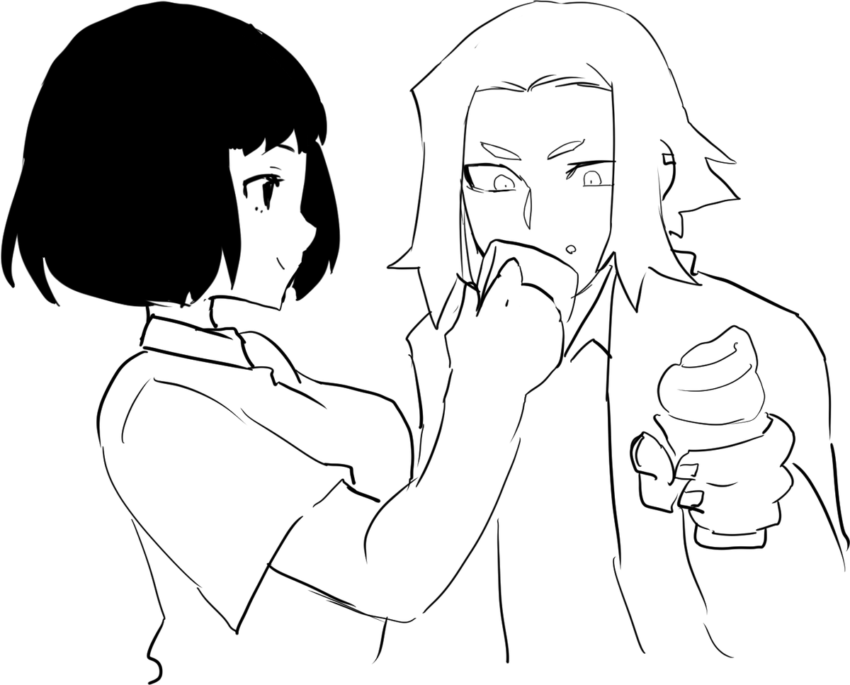ウチヨソ #見た人もなにか無言で2人組をあげる 