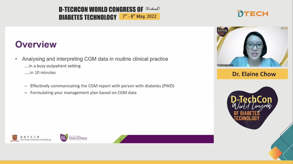 DTechCon's tweet photo. Dr. Elaine Chow @ElaineC48486251 Talked at DtechCon2022 about Incorporating CGM Data Analysis in Routine Clinical Practice
Chaired by: Dr Manoj Chawla & Dr. Mithun Bhartia @JDRFMinnesota
@purvi_chawla
Attend Live: https://t.co/u9FvoFIJkH
#Dtech #DtechCon2022 #diabetes https://t.co/RGpcUMrxZS
