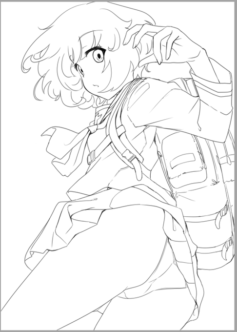 線画(鉛筆ツール) 