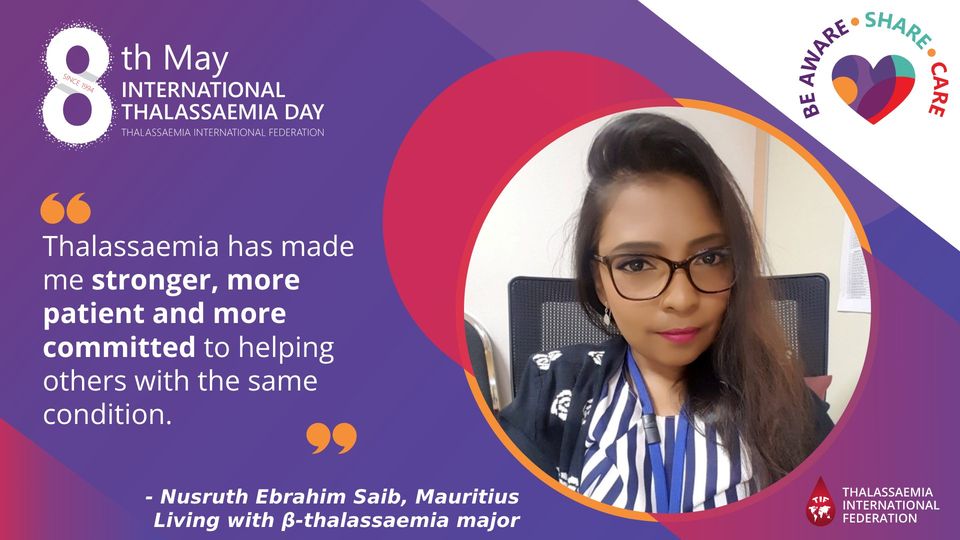 What people with #thalassaemia have to say can have such a great impact on change! 💪

You, too, can share your #ITD2022 photos & testimonials at
👉form.jotform.com/220743882162456

#BeAwareShareCare #8May #InternationalThalassaemiaDay #thalassemia #ThalassemiaHeroes #WeAreOurPeople