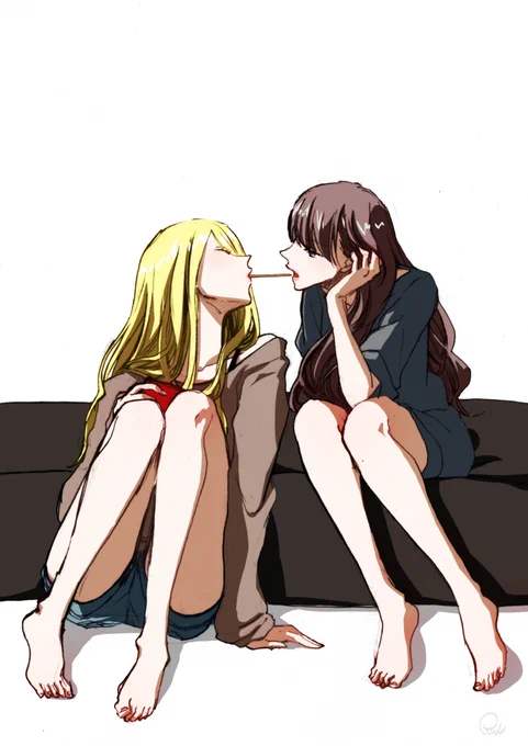 [創作大人百合]And then, we kiss.

#無責任会社サタデー #SaturdayLunchMenu 