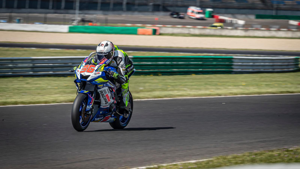 56radinger's tweet photo. GREAT 🅿2️⃣ +0.022 after a race long battle in 1️⃣st #SSP600 race of the new season
#TG36 with #EderRacing outstanding performing at #Lausitzring 🇩🇪
#IDMSupersport
#LS2Helmets
#LeitWolf
#DaytonaBoots
#YamahaRacing #YZFR6 https://t.co/X3T8GvljWS