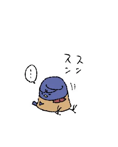 服についた🍝のにおいを気にするのちゅんさん 