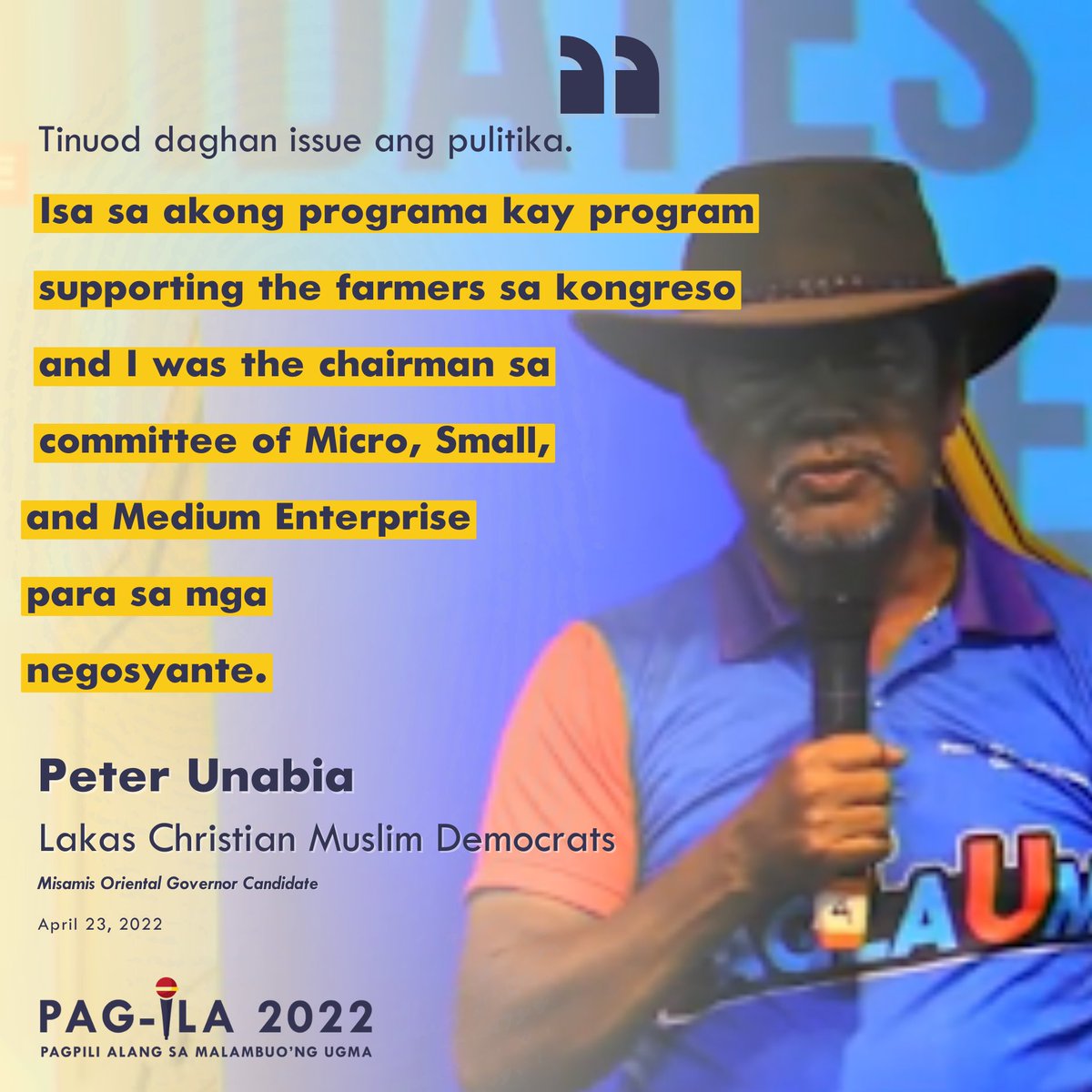 PagIla2022's tweet photo. Election day is fast approaching!

The candidates for the 𝐆𝐨𝐯𝐞𝐫𝐧𝐨𝐫 and 𝐕𝐢𝐜𝐞 𝐆𝐨𝐯𝐞𝐫𝐧𝐨𝐫 have their own agenda, platforms, and plans to make Misamis Oriental a more livable city. Read their statements below as they present to you their visions for our province. https://t.co/tpBi1yET6c