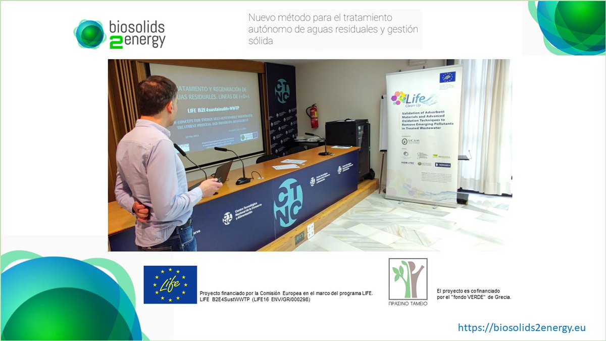 CETENMA's tweet photo. 🔵🟢 LIFE #B2E4SustWWTP | El pasado 27/04 estuvimos en @CTCAlimentacion en la Jornada final de @LIFE_CleanUp, dando a conocer nuestro proyecto
@LIFEB2E de la mano de nuestro compañero 👨🦱 Andrés Lara.
👏 ¡Gracias a todos por vuestro interés!
#LIFEB2E4 #B2E4 #LIFEproject https://t.co/IPZPyrrtCM