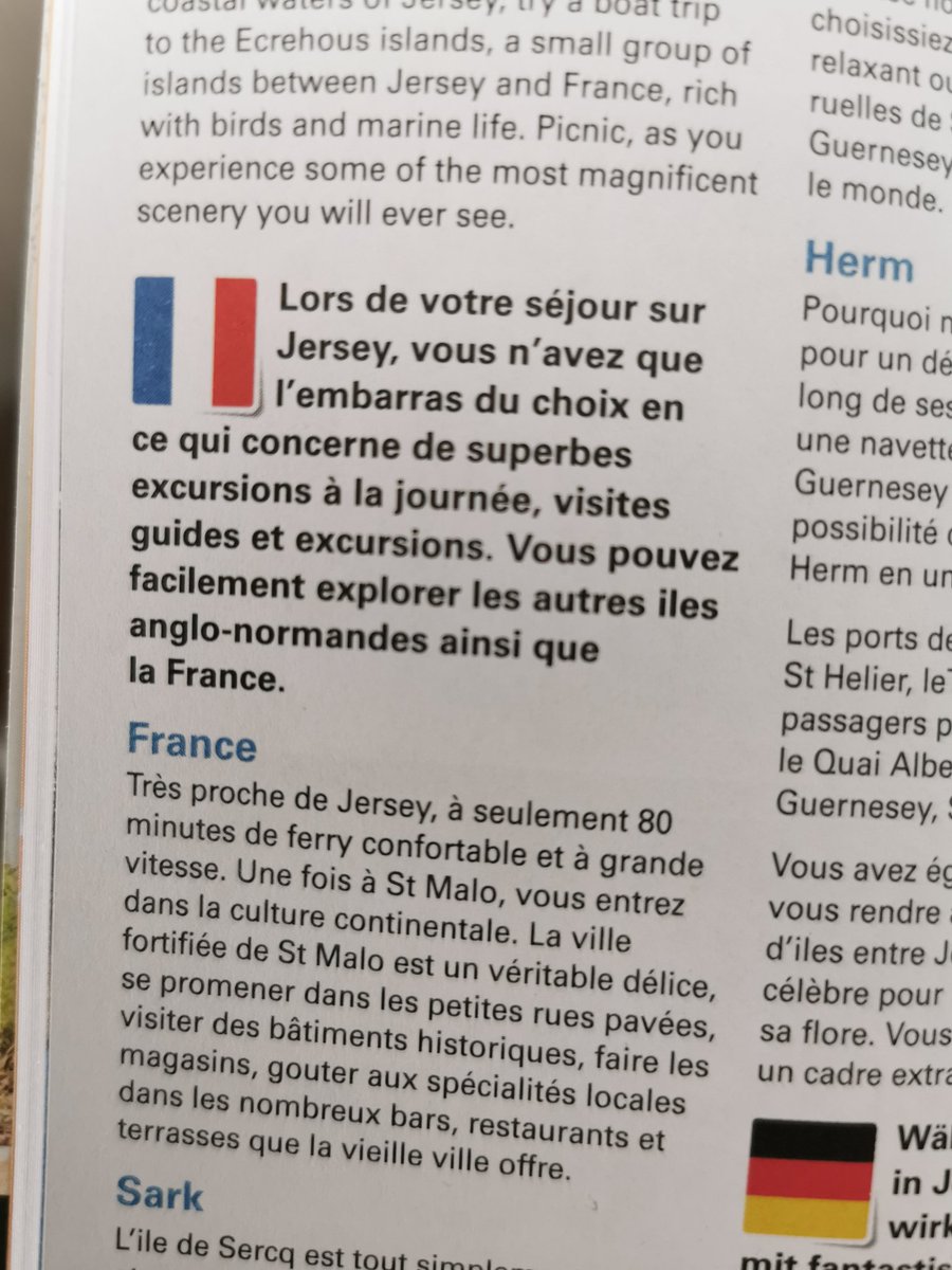 DrStuartJackson's tweet photo. Official recommendation on what to do in Jersey for French tourists? Visit France! I think Jersey is being a little hard on itself. #VisitJersey https://t.co/kb4ZlXUIim
