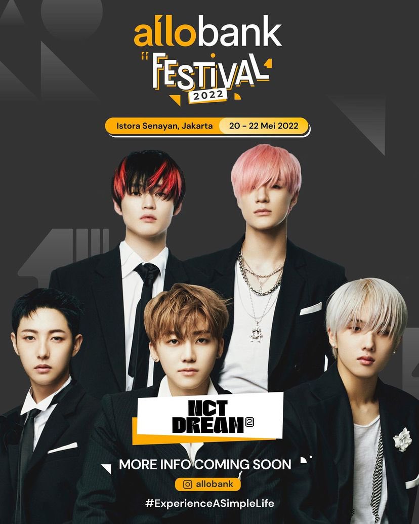 TRANSTV_CORP's tweet photo. Allo friends Ini dia yang kalian tunggu! NCT DREAM bakal hadir di ALLO BANK FESTIVAL 2022! ✨🎉

Gimana nih NCTzen? Udah siap belom ketemu RENJUN, JENO, JAEMIN, CHENLE, JISUNG buat seru-seruan bareng? https://t.co/1b8cqjGQbW