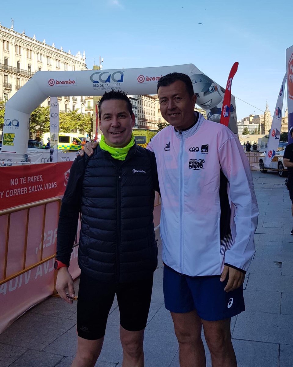 grupo_cga's tweet photo. Fernando Cantín, director comercial de @BremboBrakes Iberia, junto con Manu Sánchez en la primera edición de #PonleFrenoZaragoza 🛑🙌

Muchas gracias a Brembo por su colaboración 😀 https://t.co/6gYPk2djwk