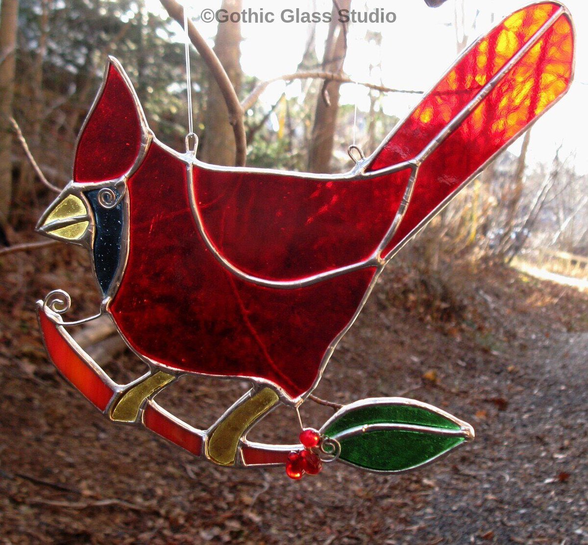 GothicGlass's tweet photo. Excited to share this item from my #etsy #etsycanada shop: #etsyHandmade #StainedGlass #Cardinals #etsySALE #BirdSuncatcher #RedGlass #MadeinCanada #stainedglassbirds #handmadeincanada #gothicglassstudio #novascotia #mothersday https://t.co/HfiTUyqwG2 https://t.co/lZ9QoLXO1u