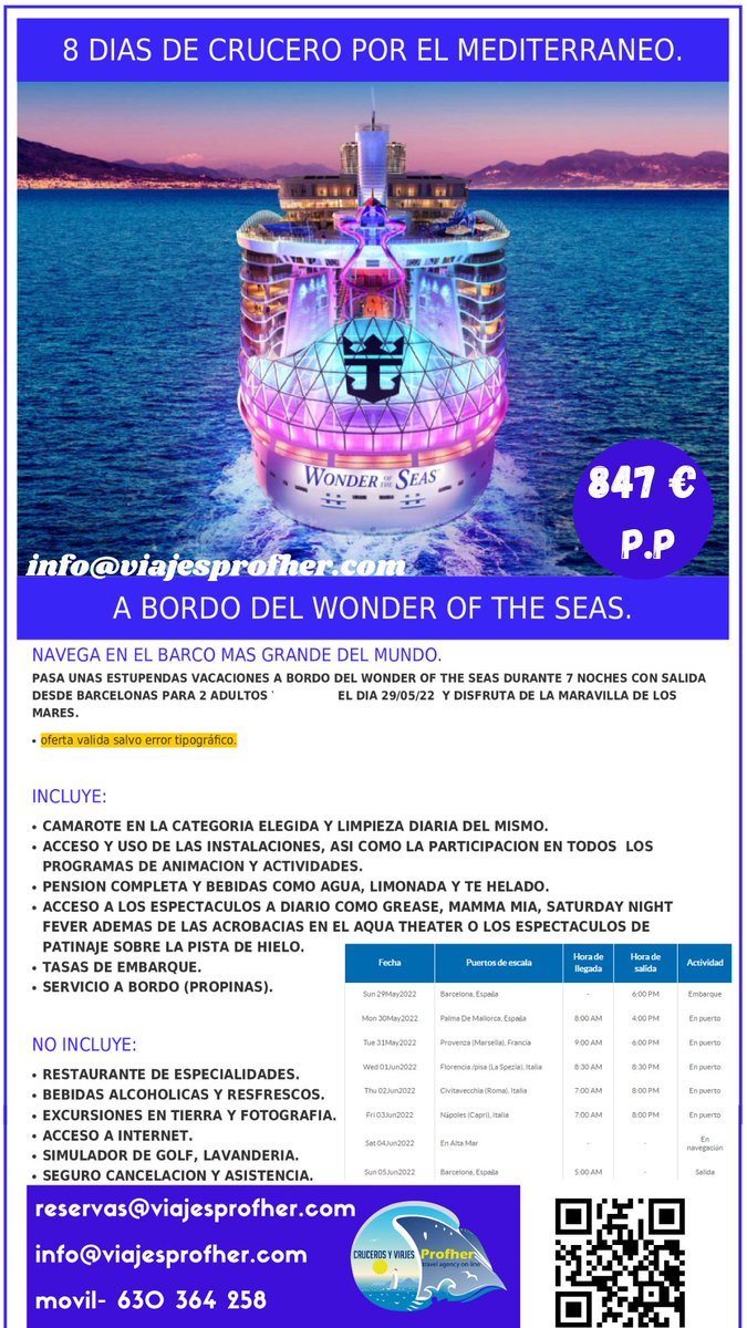 profher292's tweet photo. Para otras salidas o fechas consultanos.
info@viajesprofher.com https://t.co/sLKTL6tL3r