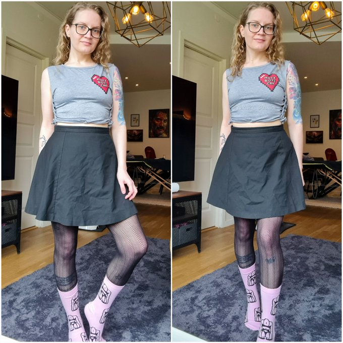 My two very different looks yesterday: first at Stockholm Fetish Fair and then at Fr&auml;ulein Frauke (burlesque<a href="/tag/mvsales"class="tags"><span>#mvsales</span></a>