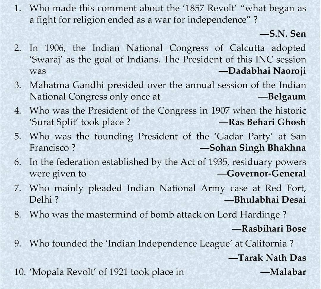 GuideforAll's tweet photo. ✅ History: Questions with Answers.

Source: Pratiyogita Darpan.

It will cost you ₹0 to Retweet 🔃 https://t.co/JkrSUYYYHD