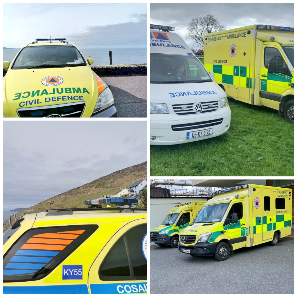 Kerry Civil Defence (@kycivildefence) on Twitter photo Our crews had a busy weekend covering duties:
🟢<a href="/DingleMarathon/">Dingle Marathon</a> (2 ambulances, 2 jeeps + 5 First Aid Points). Assisted by <a href="/RedCrossMallow/">Irish Red Cross Mallow-Charleville Branch/Unit</a>
🟢Darkness Into Light in Kenmare.
🟢Kingdom County Fair in Tralee.
Thanks to all our volunteers 😁
<a href="/CivilDefenceIRL/">Civil Defence IRL</a>
<a href="/countykerry/">Kerry County Council - Comhairle Contae Chiarraí</a> Our crews had a busy weekend covering duties:
🟢<a href="/DingleMarathon/">Dingle Marathon</a> (2 ambulances, 2 jeeps + 5 First Aid Points). Assisted by <a href="/RedCrossMallow/">Irish Red Cross Mallow-Charleville Branch/Unit</a>
🟢Darkness Into Light in Kenmare.
🟢Kingdom County Fair in Tralee.
Thanks to all our volunteers 😁
<a href="/CivilDefenceIRL/">Civil Defence IRL</a>
<a href="/countykerry/">Kerry County Council - Comhairle Contae Chiarraí</a>