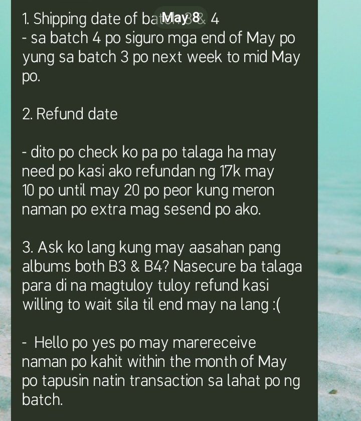 sparklemerch's tweet photo. #SMS_updates

Here's the latest update from our supplier. D:A albums will be scheduled first for this week po. Kindly wait for further updates, thank you. https://t.co/a42of2sPAi