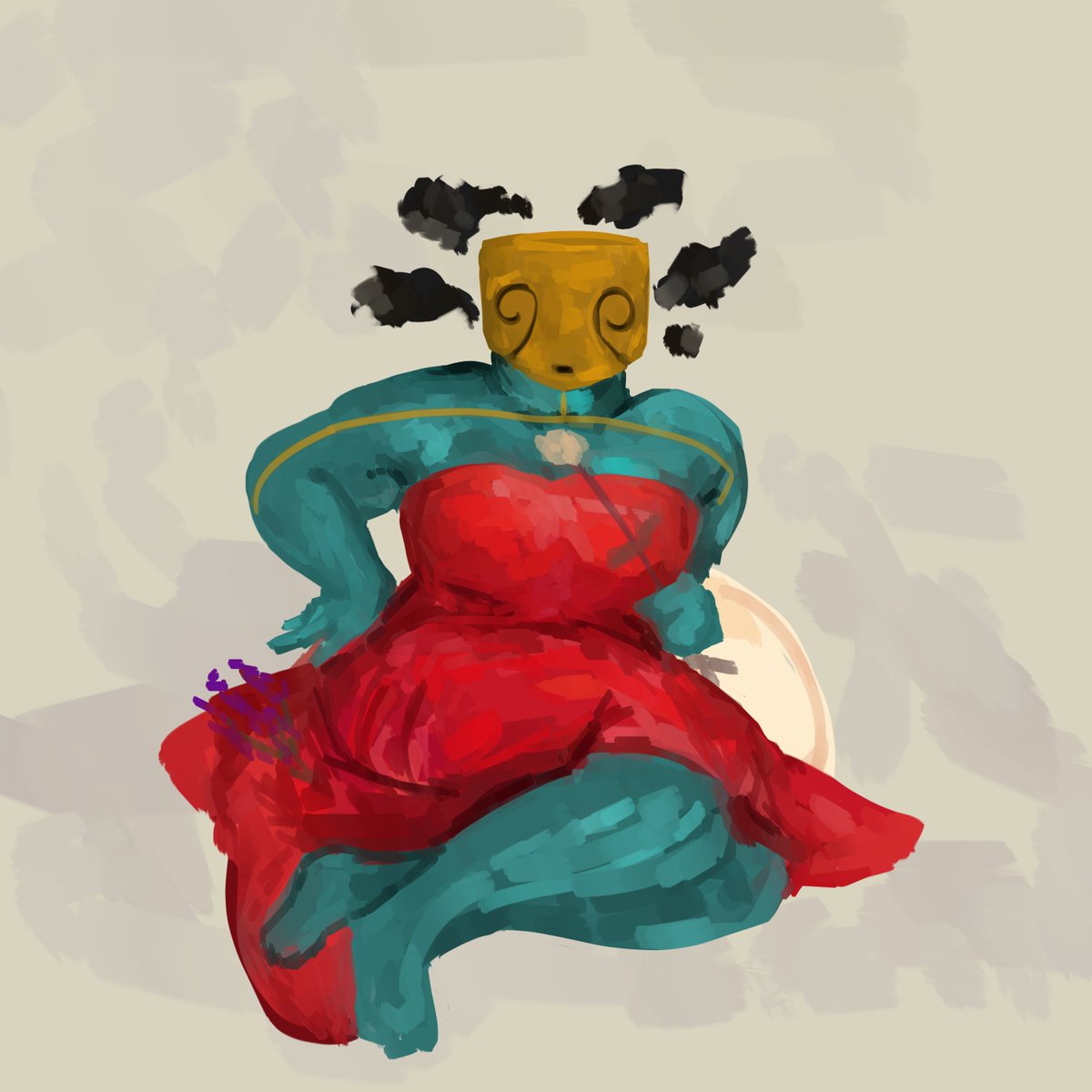 Les__Art's tweet photo. Some messy, painterly fabric study featuring Ina in her professor attire and Tiho wearing a dress

#dnd #furry https://t.co/7SanlIojkp