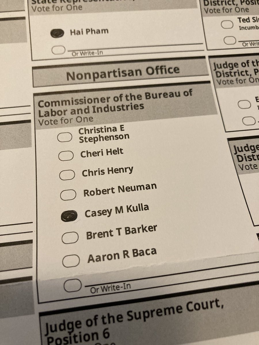 Always fulfilling to fill out my ballot - feeling especially fulfilled getting to vote for @CaseyKulla, whose heart is truly in this work and knowing he will make such a difference.