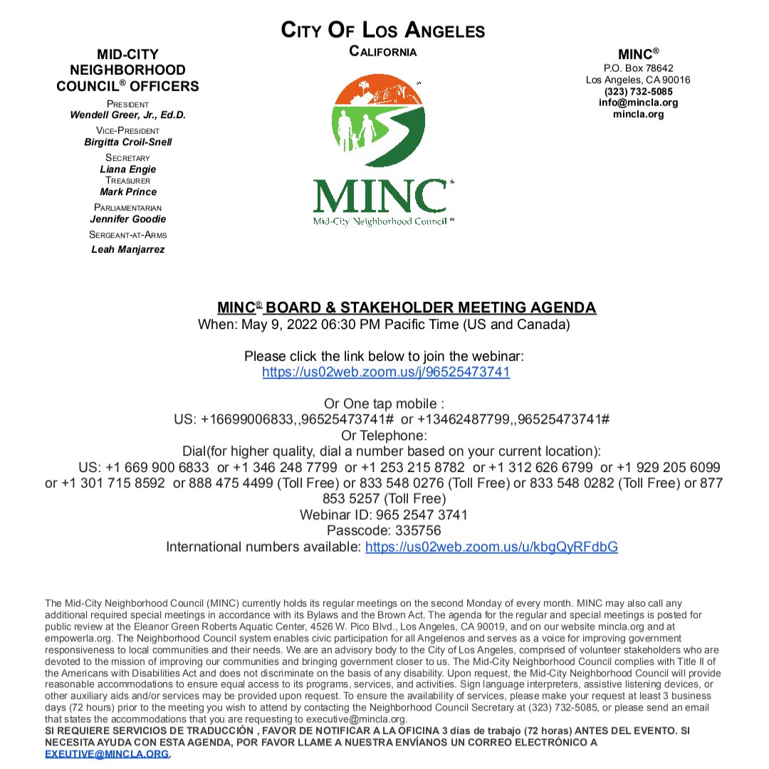 Mid-City Neighborhood Council (MINC) tweet media