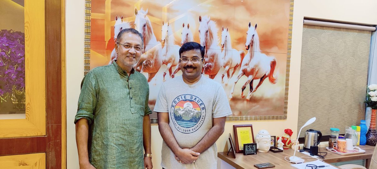 MaxMohanty's tweet photo. It was a moment of joy &amp; pride visiting the office of Satya Narayan Mohanty. We are both alumni of @CAREIndia . Satya has grown into a social sector entrepreneur with his own consulting outfit #DevelopmentCorner, collaborating with universities worldwide on research projects. https://t.co/7bqTm6z4aF