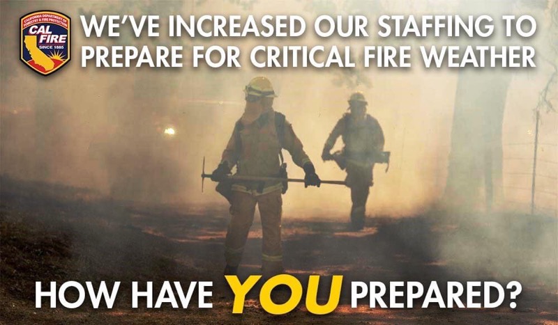 CALFIRESKU's tweet photo. #WildfirePrepardnessWeek. CAL FIRE has increased our staffing and are preparing for this year's wildfires. Now you have the tool to be Ready, Set and able to GO in case of a wildfire. Are You Ready? .#CALFIRESKU2022 https://t.co/KnQx59OJ74