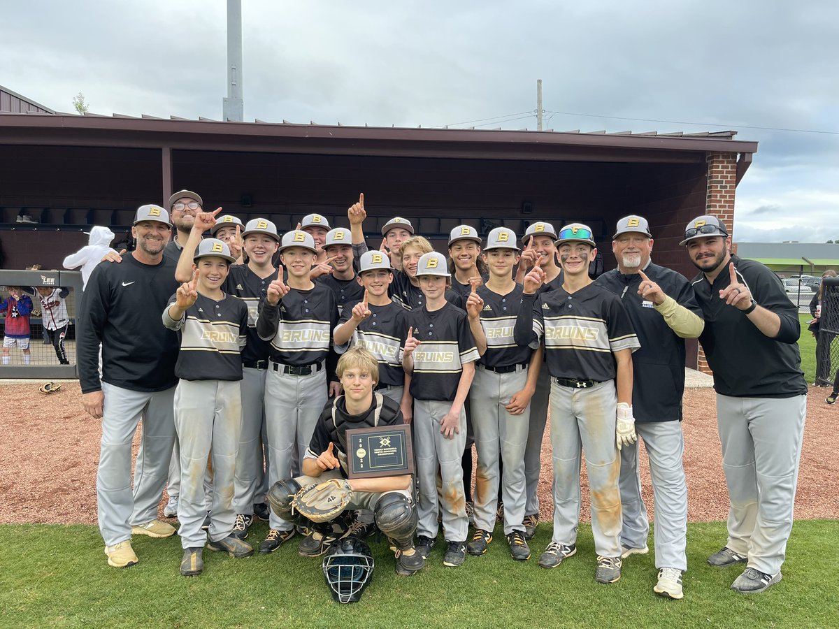 LF_Athletics's tweet photo. Your 2022 @TMSAA_East1 South Regional Champions 🔥💥⚾️ @lfmsbruins Defeated Clinton Middle 22-5 and Cleveland Middle in the championship 6-4! On to Sub-State! #ChampionCulture #BetterThanEver #WinWhenItMattersMost https://t.co/Mngsc0zvt3