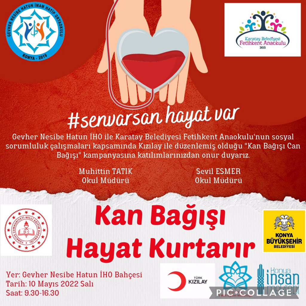 Okulumda “KAN”panya Var 🩸🩸🩸

#senvarsanhayatvar 10 Mayıs 2022 Salı günü kan dostlarımızı can olmaya bekliyoruz. <a href="/Kbfetihkent_ao/">Konya Karatay Belediyesi Fetihkent Anaokulu</a> <a href="/GevherNH_iHO/">GevherNesibeHatunİHO</a> 
#Bizebirinsanmektebilazım
#Konyamem
<a href="/SeyitAliBuyuk/">Seyit Ali Büyük</a> <a href="/konyamem/">Konya İl MEM</a> <a href="/samisagdic/">Sami SAĞDIÇ</a> <a href="/karatayilcemem/">Karatay İlçe Milli Eğitim Müdürlüğü</a> <a href="/arslan_kuru/">Özlem Arslan Kuru</a> <a href="/Kizilay/">Türk Kızılay</a>
