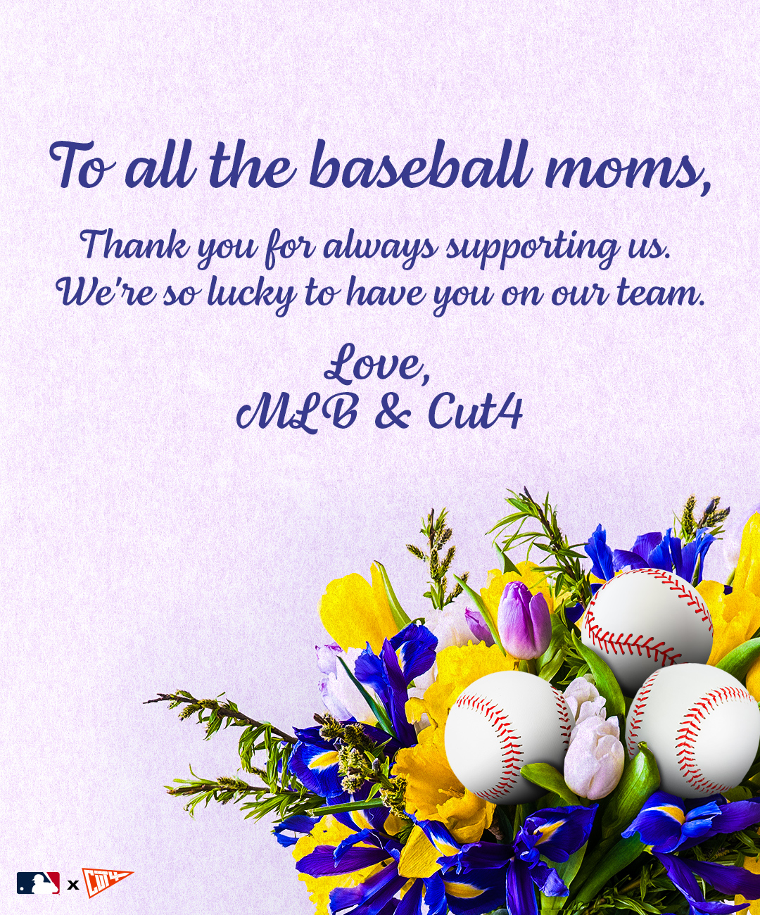 Cut4 on X: happy mother's day!!!💐⚾️ send this to your baseball mom :)   / X