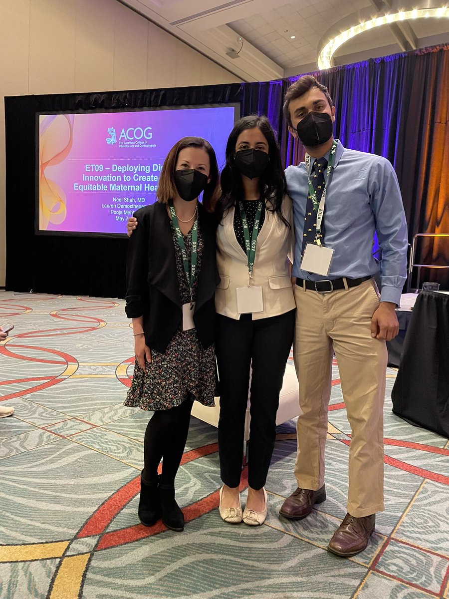 AFriedmanPeahl's tweet photo. Want to learn how operations and engineering can improve prenatal care access and efficiency? Stop by our ePoster session at 9:15 to learn more from 2 of our phenomenal engineers- Nick and Harini!
@acog #acog22 @UofMCHEPS https://t.co/hsmmxI1mmU