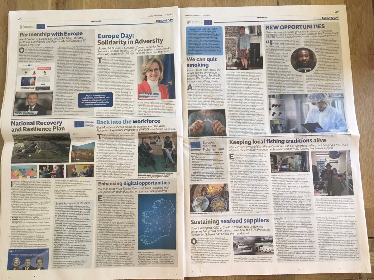 eufunds.ie (@eufundsireland) on Twitter photo Celebrating #EuropeDay2022, 9 May, we are delighted to share fantastic stories with you. Pick up a copy of the <a href="/TheSundayIndo/">Sunday Independent</a> or check out eufunds.ie to see some amazing work that takes place nationwide with the help of <a href="/EUfundsIreland/">eufunds.ie</a> 🇮🇪🇪🇺
#EUinmyregion #EuropeDay Celebrating #EuropeDay2022, 9 May, we are delighted to share fantastic stories with you. Pick up a copy of the <a href="/TheSundayIndo/">Sunday Independent</a> or check out eufunds.ie to see some amazing work that takes place nationwide with the help of <a href="/EUfundsIreland/">eufunds.ie</a> 🇮🇪🇪🇺
#EUinmyregion #EuropeDay