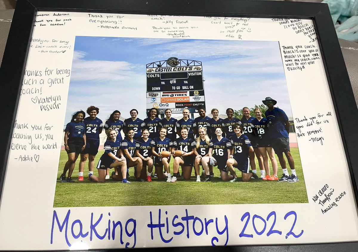msraeblack's tweet photo. As coaches, when putting together a team you never know what you will get or what the level of success your team will have. This season turned out to be everything I could have asked for and more. End of season celebration.🏈#coach #teacher #me #mom #girlswhoplay #allmychildren https://t.co/nbewGxrZEh