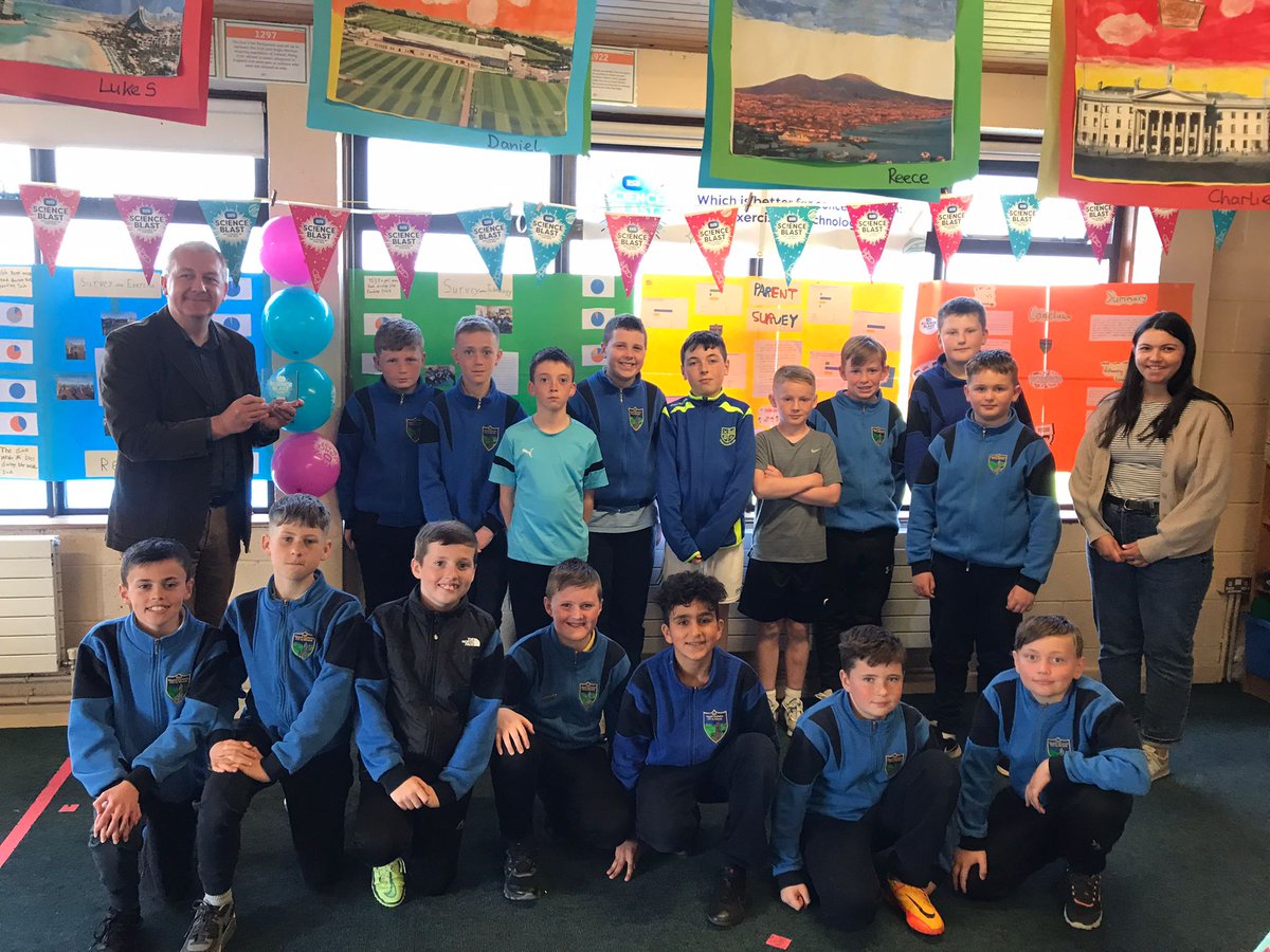 So proud of our 5th class boys  &amp; their <a href="/esbscienceblast/">ESB Science Blast</a> project - thanks so much to Mark who spent  a great morning chatting with us about the question - Which is better for Concentration - Exercise or Technology ! At the end he presented a lovely trophy - maith sibh <a href="/CenFadhb/">Cén Fadhb</a>
