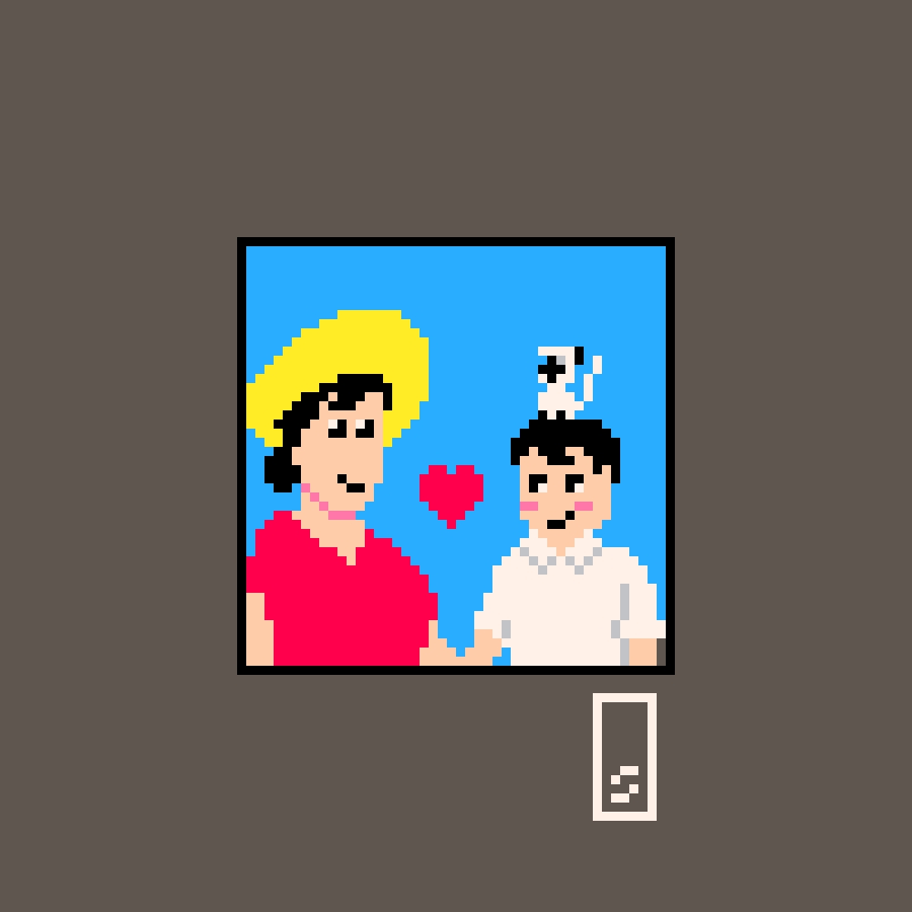 AxlTrautsGames's tweet photo. My first work using #aseprite (thanks again, @Sadface_RL !).
Happy mother's day to you all!
Marco is my personal hero. He travelled from Italy to Argentina looking for her mother and he found her.
Done using pico-8. #pixelart #TheHurriedCollection
#MothersDay #DiaDeLaMadre https://t.co/xiWV8we2Jc